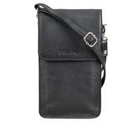 STILORD "Imola Echtleder Handytasche 7 Zoll Damen Herren Vintage Umhängetasche Brustbeutel Leder Damen Herren Unisex Crossbody Bag Farbe:schwarz