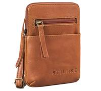 STILORD 'Indie' Brustbeutel Damen Herren Leder klein - Vintage Festival Tasche - Echtleder Brusttasche - Kleine Handytasche Aus Echt Leder, Farbe:texas - braun
