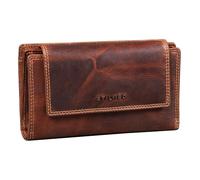 STILORD 'Ira' RFID Portemonnaie Damen Leder Geldbörse Vintage Geldbeutel Elegant für Frauen Brieftasche Geldbörse mit vielen Fächern Card Wallet Echtleder, Farbe:Salerno - braun