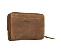 STILORD 'Jade' Damen Geldbörse Leder Groß RFID Blocker Portemonnaie Damen Echtleder Vintage Geldbeutel Frauen Ledergeldbörse mit Reißverschluss Münzfach, Farbe:Bergamo - braun