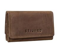 STILORD 'Jean' Schlüsseltasche Leder Groß Vintage Schlüsseletui mit Schlüsselringen Mini Kartenetui RFID Key Organizer Schlüsselmappe Echt Leder, Farbe:mittel - braun