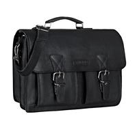 STILORD "Jeffrey Lehrertasche Aktentasche Leder Große Vintage Ledertasche zum Umhängen 15.6 Zoll Laptop Tasche für Schule Uni Business Trolley Aufsteckbar Farbe:sepia - braun