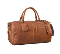 STILORD Jermaine Vintage Leder Reisetasche Groß Handgepäck Weekender Damen Herren Duffle Bag Echt Leder-Tasche Travel Bag zum Umhängen Wochenend Tasche mit Schuhfach Farbe:Cognac - braun