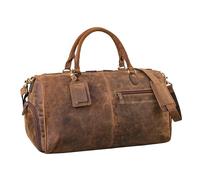 STILORD Jermaine Vintage Leder Reisetasche Groß Handgepäck Weekender Damen Herren Duffle Bag Echt Leder-Tasche Travel Bag zum Umhängen Wochenend Tasche mit Schuhfach Farbe:Colorado - braun