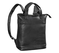 STILORD Josie Rucksacktasche Leder Damen Kleiner Daypack City Leder Rucksack Handtasche Vintage Rucksack Tasche für iPad Echtleder Farbe:schwarz