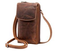 STILORD 'Jule' Leder Handytasche mit Geldbörse zum Umhängen Damen Geldbeutel mit Handyfach RFID Schutz Handytasche zum Umhängen Frauen Handy Portemonnaie Tasche Echt-Leder groß, Farbe:luino - braun