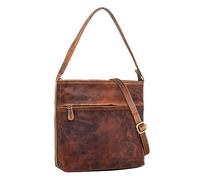 STILORD 'Julie' Lederhandtasche Damen Echtleder Vintage Handtasche Shopper Damenhandtasche Ledertasche Freizeittasche Echtleder, Farbe:Prestige - braun