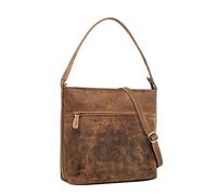 STILORD 'Julie' Lederhandtasche Damen Echtleder Vintage Handtasche Shopper Damenhandtasche Ledertasche Freizeittasche Echtleder, Farbe:Torino - braun