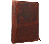 STILORD 'Julius' Vintage Konferenzmappe Leder Schreibmappe Aktenmappe Dokumentenmappe A4 Organizer 12 Zoll Tablettasche echtes Rindsleder, Farbe:Kara - Cognac