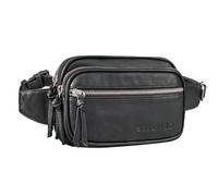 STILORD Juno Bauchtasche Damen Leder Groß Crossbody Bag Echtleder Gürteltasche Elegant Frauen Schultertasche Vintage Umhängetasche für Freizeit Festival Reisen Farbe:alfa - schwarz