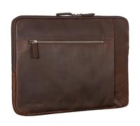 STILORD 'Jupiter' Leder Aktenmappe Laptop Hülle 15-16 Zoll für Notebook und MacBook Vintage Sleeve schmal aus echtem Leder, Farbe:Zamora - braun