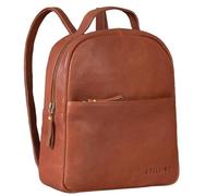 STILORD 'Kayla' Damen Rucksack Leder Elegant klein - Lederrucksack Rucksackhandtasche Vintage Daypack Handtasche City Ausgehen Shopping Freizeit Echtleder, Farbe:texas - braun