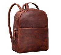 STILORD 'Kayla' Damen Rucksack Leder Elegant klein - Lederrucksack Rucksackhandtasche Vintage Daypack Handtasche City Ausgehen Shopping Freizeit Echtleder, Farbe:porto - cognac