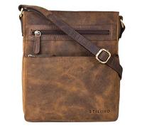 STILORD 'Kian' Umhängetasche Herren Klein Leder Vintage Schultertasche für Männer Messenger Bag mit vielen Fächern Herrentasche zum Umhängen aus Echtleder, Farbe:colorado - braun