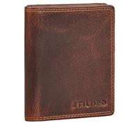 STILORD "Knox Ledergeldbörse Männer Echtleder - Große Wiener Kombibörse Münzgeldbörse Brieftasche Herren Groß im Hochformat Geldbeutel mit vielen Kartenfächern RFID Schutz Farbe:Kara - Cognac