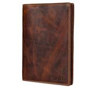 STILORD 'Larin' Fahrzeugschein Hülle Leder Reisepasshülle - Ausweishülle Echtleder für KFZ Schein Impfausweis Zulassungsschein Mutterpass Schutzhülle Jagdschein Etui RFID, Farbe:Salerno - braun