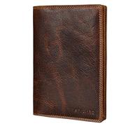 STILORD 'Larin' Fahrzeugschein Hülle Leder Reisepasshülle - Ausweishülle Echtleder für KFZ Schein Impfausweis Zulassungsschein Mutterpass Schutzhülle Jagdschein Etui RFID, Farbe:luino - braun