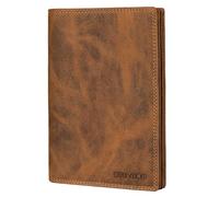 STILORD 'Larin' Fahrzeugschein Hülle Leder Reisepasshülle - Ausweishülle Echtleder für KFZ Schein Impfausweis Zulassungsschein Mutterpass Schutzhülle Jagdschein Etui RFID, Farbe:Bergamo - braun