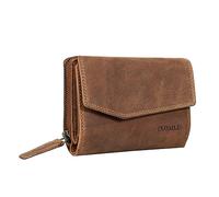 STILORD 'Lark' Damen Geldbörse Leder RFID Groß Geldbeutel Vintage Portemonnaie für Frauen NFC Schutz Ledergeldbörse Damen Echt Leder, Farbe:Bergamo - braun