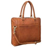 STILORD 'Latoya' Arbeitstasche elegant Leder Bürotasche Aktentasche Damen Herren Henkeltasche Vintage Echtleder aufsteckbar, Farbe:texas - braun