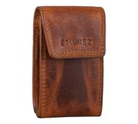 STILORD 'Lenn' Schlüsseletui Leder RFID Vintage Schlüsselmäppchen Key Organizer Schlüssel-Tasche Autoschlüssel Geldbörse Kartenetui Damen und Herren aus Echt-Leder, Farbe:Kara - Cognac
