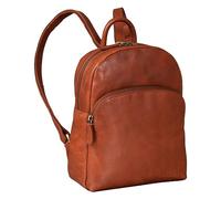 STILORD 'Linnea' Damen Rucksack Elegant Klein Vintage Lederrucksack für Frauen Daypack Cityrucksack Mini Backpack Handtasche Schultertasche aus echtem Leder, Farbe:vegetabil - brandy