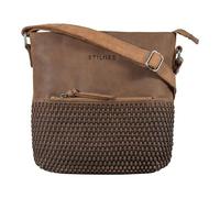 STILORD 'Liz' Damentasche geflochtenes Leder Handtasche Frauen Umhängetasche Groß Shopper Hobo Bag Elegante Schultertasche Tote Bag Vintage Flechttasche, Farbe:tarragona - braun