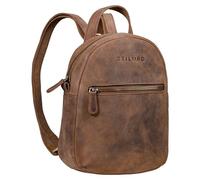 STILORD Lola Mini Daypack Damen Lederrucksack Cityrucksack Kleiner Tagesrucksack Rucksack Tasche für Frauen XS Stadtrucksack aus Echtem Leder Farbe:mittel - braun