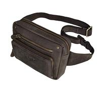 STILORD 'Lou' Gürteltasche Hüfttasche Leder Vintage Bauchtasche für Herren Damen Kinder Cross Body Belt Bag für Jogging Festival Urlaub Handy Echt Leder, Farbe:dunkel - braun