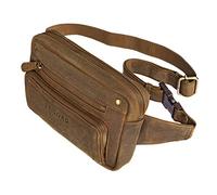 STILORD Lou Gürteltasche Hüfttasche Leder Vintage Bauchtasche für Herren Damen Kinder Cross Body Belt Bag für Jogging Festival Urlaub Handy Echt Leder Farbe:mittel - braun