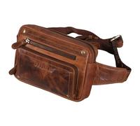 STILORD Lou Gürteltasche Hüfttasche Leder Vintage Bauchtasche für Herren Damen Kinder Cross Body Belt Bag für Jogging Festival Urlaub Handy Echt Leder Farbe:Kara - Cognac