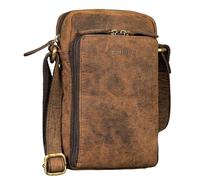 STILORD "Luigi'' Umhängetasche Herren Klein Leder Herrentasche zum Umhängen Vintage für Smartphone bis 6,5 Zoll Ledertasche Kleine Männer Schultertasche Echtleder Farbe:colorado - braun