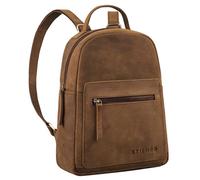 STILORD 'Luisa' Kleiner Lederrucksack Damen Echt-Leder Rucksack Frauen Cityrucksack Leder Damenrucksack Modern Tagesrucksack Klein mit vielen Fächern für Alltag & Freizeit, Farbe:vinto - braun