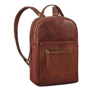 STILORD 'Luisa' Kleiner Lederrucksack Damen Echt-Leder Rucksack Frauen Cityrucksack Leder Damenrucksack Modern Tagesrucksack Klein mit vielen Fächern für Alltag & Freizeit, Farbe:porto - cognac