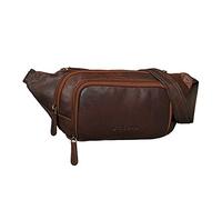 STILORD 'Luke' Bauchtasche Leder Herren Vintage Gürteltasche Unisex Damen Hüfttasche für Reisen Festival Konzert Freizeit Echtleder Brusttasche, Farbe:Cognac - Dunkelbraun