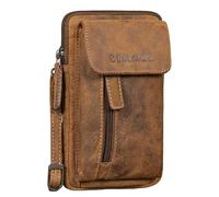 STILORD Mael 2-in-1 Umhängetasche Herren Leder Handytasche zum Umhängen Gürteltasche Brusttasche - Stilvoller Brust-Beutel Klein Schultertasche Männer aus Echtleder Farbe:Bergamo - braun