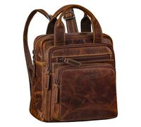 STILORD 'Maple' Kleiner Rucksack Damen Leder Tagesrucksack Mini Rucksack-Tasche Vintage Damen-Rucksack Klein Cityrucksack Lederrucksack Damen Echtleder Backpack Daypack, Farbe:luino - braun