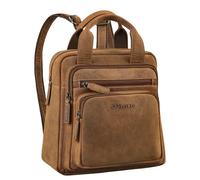 STILORD 'Maple' Kleiner Rucksack Damen Leder Tagesrucksack Mini Rucksack-Tasche Vintage Damen-Rucksack Klein Cityrucksack Lederrucksack Damen Echtleder Backpack Daypack, Farbe:bergamo - braun