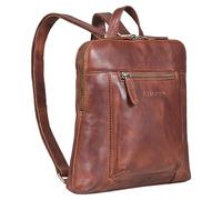 STILORD Marlene Leder Rucksack Damen Elegant Rucksackhandtasche Damen Cityrucksack Vintage Handtasche Daypack Echtleder Damen Rucksack Modern Farbe:Brandy - Cognac