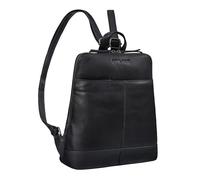 STILORD 'Marlies' Leder Rucksack Damen klein Cityrucksack Lederrucksack Frauen Vintage Daypack Damen Rucksack Elegant Rucksacktasche Echtleder, Farbe:schwarz