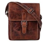 STILORD Martinez Kleine Umhängetasche Herren Leder Vintage Messenger Bag klein für 9,7 Zoll iPad Tablethülle Männer Handtasche Echtleder Farbe:Milano - braun