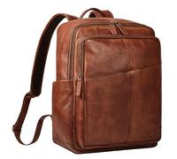STILORD "Maurizio Großer Leder Rucksack Herren Business Laptoprucksack 15,6 Zoll Büro Uni Reisen Männer Arbeitsrucksack Echtleder mit Laptopfach & Trolley Halterung Farbe:brandy - cognac
