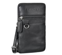 STILORD Mauve Stylische 2 in 1 Hüfttasche Herren Leder - Multifunktionale Umhängetasche mit Gürtelschlaufe Bauchtasche Echtleder Handy-Tasche 7 Zoll Gürteltasche Farbe:schwarz