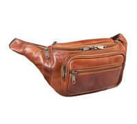 STILORD 'Maverick' Leder Bauchtasche Gürteltasche Umhängetasche Hüfttasche Kameratasche Handy Reise Festival Trekking Damen Herren weiches Leder, Farbe:Cognac - glänzend