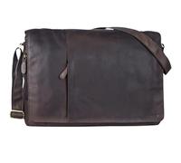 STILORD 'Maximus' XXL Ledertasche riesige Herren Umhängetasche Unitasche 17 18 19 21 Zoll Laptop Aktentasche Bürotasche Büffel Leder, Farbe:matt - dunkelbraun