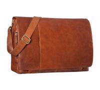 STILORD 'Maximus' XXL Ledertasche riesige Herren Umhängetasche Unitasche 17 18 19 21 Zoll Laptop Aktentasche Bürotasche Büffel Leder, Farbe:maraska - braun