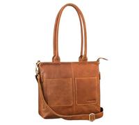 STILORD 'Merry' 3-in-1 Vintage Shopper Leder Handtasche Damen Groß Tasche Echtleder Schultertasche Frauen Ledertasche für Arbeit Shopping Freizeit Henkeltasche, Farbe:cognac - braun
