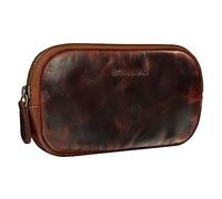 STILORD Mike Vintage Leder Etui Ledermäppchen ideal für Stifte Handy Kosmetik Geld Brille Schlüssel Federmappe Schminktasche Echtleder Farbe:Kara - Cognac