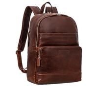 STILORD 'Milan' Laptop-Rucksack Damen und Herren Echt-Leder 13,3-14 Zoll ideal als Business-Rucksack Notebookrucksack Arbeitsrucksack und Reiserucksack, Farbe:sonora - cognac