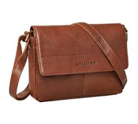 STILORD 'Miley' Elegante Kleine Umhängetasche Damen Leder Handtasche Braun Ledertasche Klein Echtleder Damenhandtasche Crossbody Bag Schultertasche mit Reißverschluss
